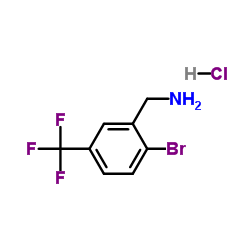 1-[2-Bromo-5-(trifluoromethyl)phenyl]methanamine hydrochloride (1:1) Structure