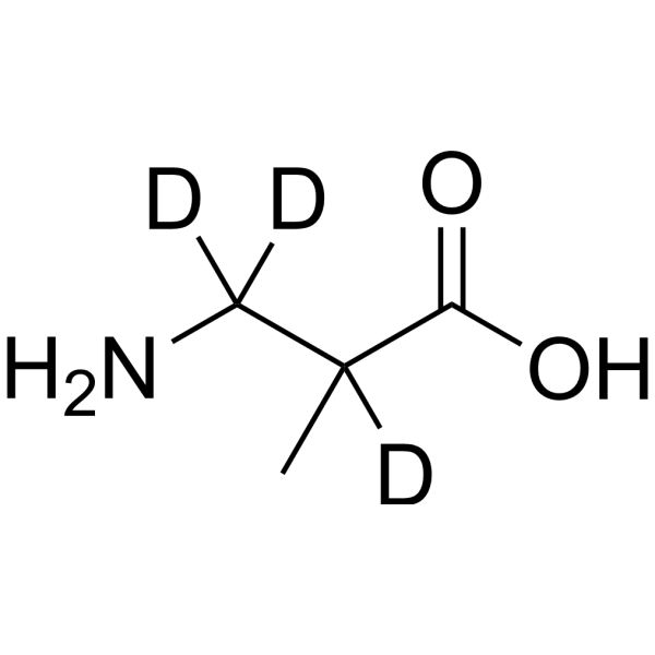 3-Amino-2-methylpropanoic acid-d3 Structure