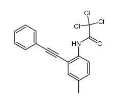 1-Phenyl-2-(2-trichloracetylamino-5-methylphenyl)ethin结构式