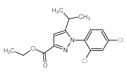 1-(2,4-二氯苯基)-5-异丙基-1H-吡唑-3-羧酸乙酯结构式