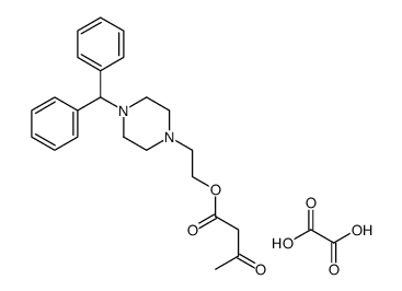 乙酰乙酸[2-(4-二苯甲基-1-哌嗪基)]乙酯草酸盐结构式
