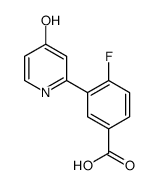 4-fluoro-3-(4-oxo-1H-pyridin-2-yl)benzoic acid Structure