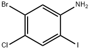 5-溴-4-氯-2-碘苯胺结构式