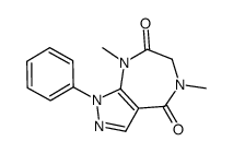 1-phenyl-5,8-dimethyl-1,4,5,6,7,8-hexahydropyrazolo(3,4-e)(1,4)diazepin-4,7-dione结构式