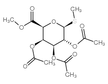 2,3,4-三-O-乙酰基-β-D-硫代吡喃半乳糖吡喃二糖醛酸甲酯结构式