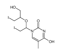 1-[1-(1-hydroxy-3-iodopropan-2-yl)oxy-2-iodoethyl]-5-methylpyrimidine-2,4-dione Structure