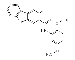 N-(2,5-二甲氧基苯基)-2-羟基二苯并呋喃-3-甲酰胺结构式