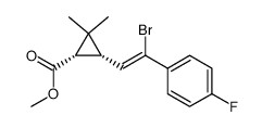 methyl cis-3-<(Z)-2-bromo-2-(4-fluorophenyl)ethenyl>-2,2-dimethylcyclopropanecarboxylate结构式