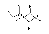 triethyl((1R,4R)-1,2,2,3,3,4-hexafluorocyclobutyl)stannane Structure