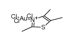trichloro(2,4,5-trimethylthiazole)gold(III) Structure