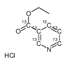Ethyl Nicotinate-1,2',3',4',5',6'-13C6 Hydrochloride Salt Structure