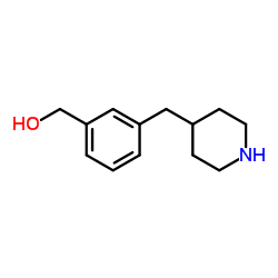 (3-(哌啶-4-基甲基)苯基)甲醇结构式