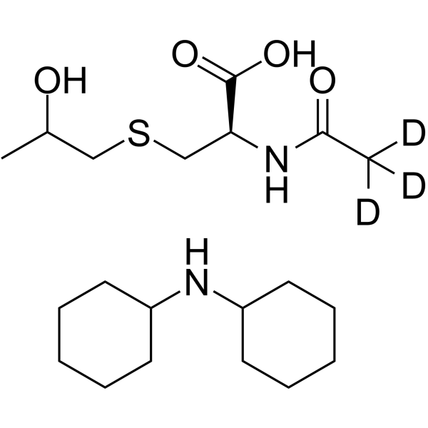 N-乙酰基-S-(2-羟丙基)半胱氨酸-d3二环己基铵盐结构式
