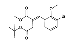 4-tert-Butyl 1-methyl (E)-2-(3-bromo-2-methoxybenzylidene)butanedioate结构式