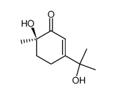 (R)-6-Hydroxy-3-(1-hydroxy-1-methyl-ethyl)-6-methyl-cyclohex-2-enone结构式