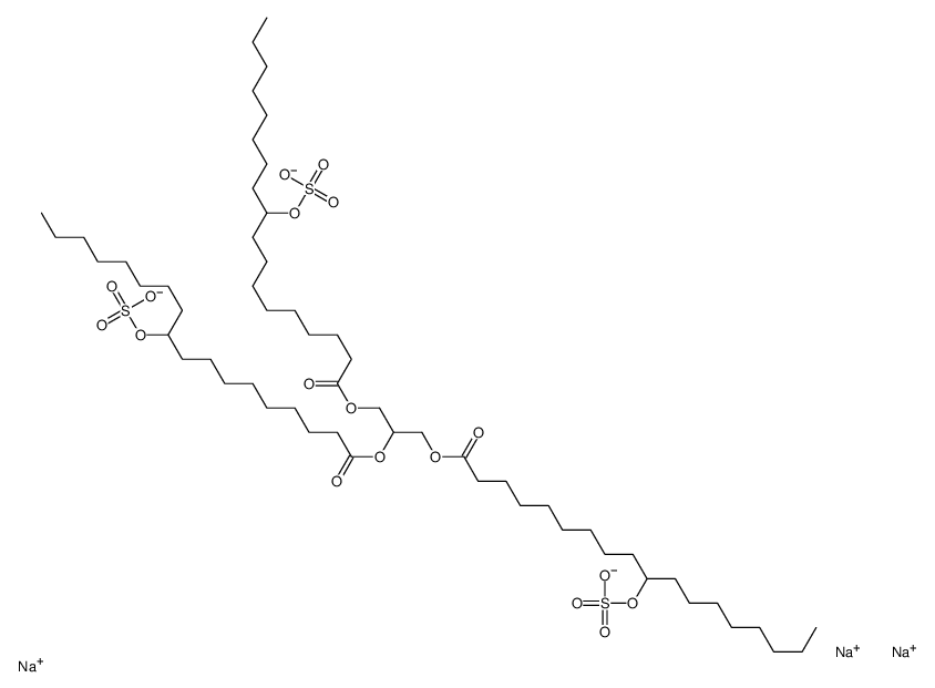 trisodium,[18-[1,3-bis(10-sulfonatooxyoctadecanoyloxy)propan-2-yloxy]-18-oxooctadecan-9-yl] sulfate Structure