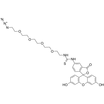 Fluorescein-thiourea-PEG4-azide结构式
