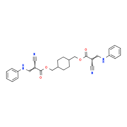 4-(2-cyano-3-phenylamino)-acryloyloxy-methyl-cyclohexyl-methyl 2-cyano-3-phenylamino)-acrylate structure