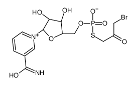 nicotinamide ribose 5'-O-(S-(3-bromo-2-oxopropyl))thiophosphate structure
