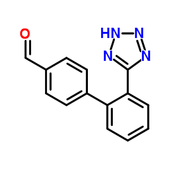2'-(1H-替硝唑-5-基)-1,1'-联苯-4-甲醛(洛沙坦杂质)结构式