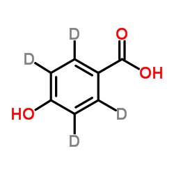 对羟基苯甲酸-D4结构式