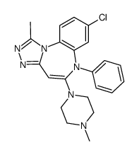 8-chloro-1-methyl-5-(4-methylpiperazin-1-yl)-6-phenyl-[1,2,4]triazolo[4,3-a][1,5]benzodiazepine Structure