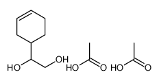 acetic acid,1-cyclohex-3-en-1-ylethane-1,2-diol结构式