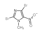 2,4-二溴-1-甲基-5-硝基-1H-咪唑结构式