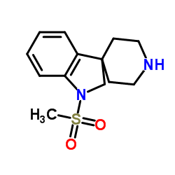 1-(甲基磺酰基)螺[吲哚啉-3,4’-哌啶]结构式