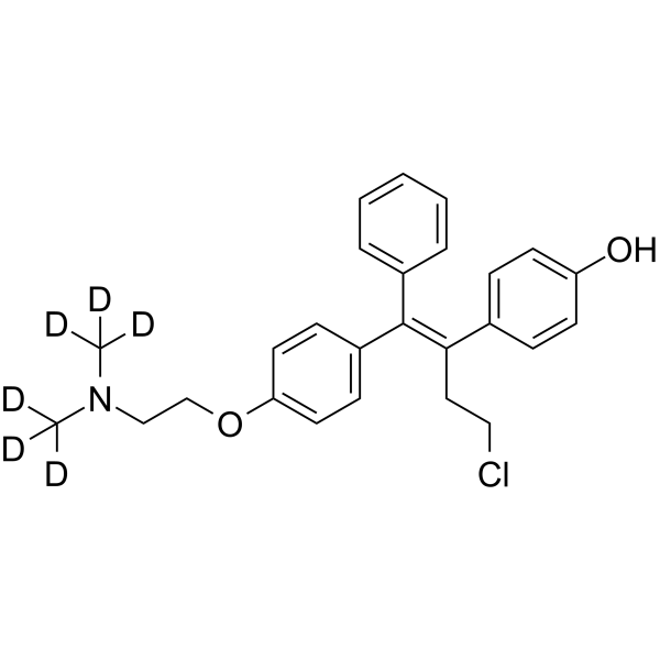 4’-Hydroxy Toremifene-d6 Structure