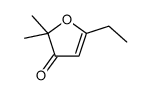 5-ethyl-2,2-dimethylfuran-3-one结构式