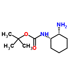 顺-N1-叔丁氧羰基-1,2-环己二胺结构式