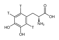 dihydroxyphenylalanine, l-3,4-[ring 2,5,6-3h]结构式