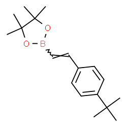 (E)-2-(4-(叔丁基)苯乙烯基)-4,4,5,5-四甲基-1,3,2-二氧杂硼烷结构式