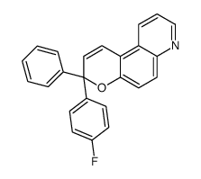 3-(4-fluorophenyl)-3-phenylpyrano[3,2-f]quinoline结构式