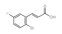 2-bromo-5-fluorocinnamic acid structure