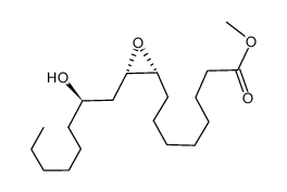 methyl (9R,10S,12R)-9,10-epoxy-12-hydroxyoctadecenoate Structure