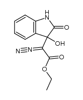 ethyl diazo(3-hydroxy-2-oxo-2,3-dihydro-1H-indol-3-yl)acetate结构式
