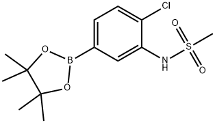 4-氯-3-(甲磺酰氨基)苯硼酸频哪醇酯结构式
