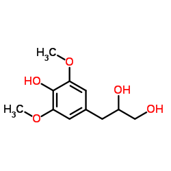 3-(4-羟基-3,5-二甲氧基苯基)-1,2-丙二醇结构式