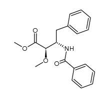 methyl (2R,3S)-3-benzoylamino-2-methoxy-4-phenylbutanoate Structure