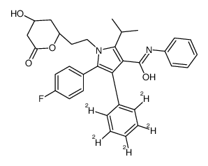 5-(4-fluorophenyl)-1-[2-[(2S,4R)-4-hydroxy-6-oxooxan-2-yl]ethyl]-4-(2,3,4,5,6-pentadeuteriophenyl)-N-phenyl-2-propan-2-ylpyrrole-3-carboxamide Structure