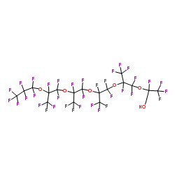 3,6,9,12,15-Pentaoxaoctadecan-1-ol,2,4,4,5,7,7,8,10,10,11,13,13,14,16,16,17,17,18,18,18-eicosafluoro-2,5,8,11,14-pentakis(trifluoromethyl)-结构式