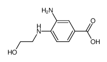 Benzoic acid, 3-amino-4-[(2-hydroxyethyl)amino]- (9CI)结构式