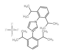 1,3-双(2,6-二异丙基苯基)咪唑四氟硼酸盐结构式