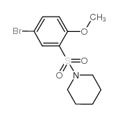 1-(5-溴-2-甲氧基苯基磺酰)哌啶结构式