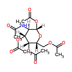 2-(乙酰氨基)-2-脱氧-BETA-D-半乳糖 1,3,4,6-四乙酸酯结构式