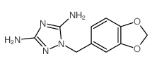 1H-1,2,4-Triazole-3,5-diamine,1-(1,3-benzodioxol-5-ylmethyl)-结构式