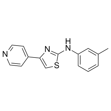 N-(3-甲基苯基)-4-(4-吡啶)-2-噻唑胺结构式