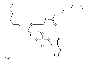 1,2-dioctanoyl-sn-glycero-3-phospho-(1'-rac-glycerol) (sodium salt) Structure